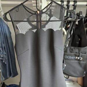 Ted Baker Elegant Black Scalloped Dress